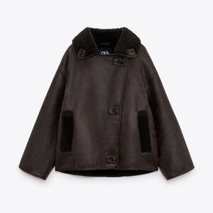 ZARA Double Faced Jacket Brown